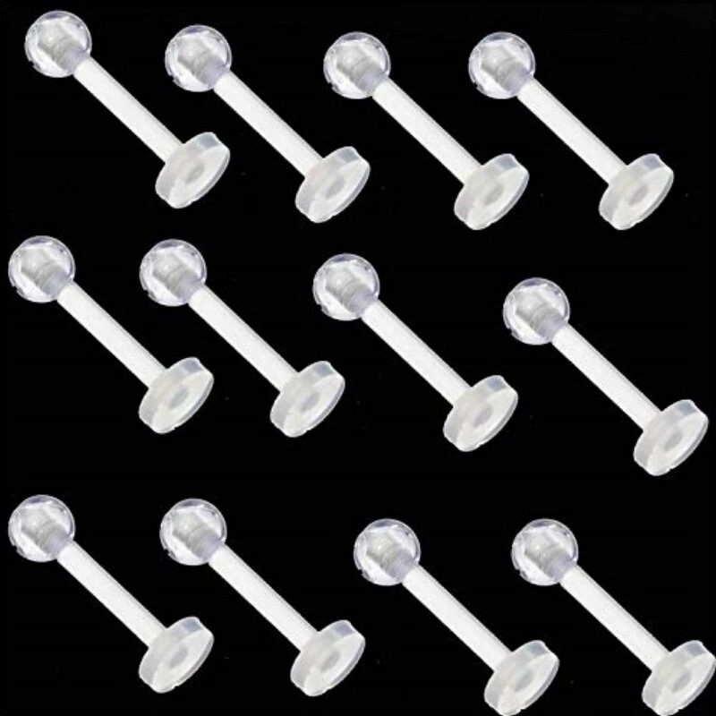 10-30X 1,2mm PTFE Labret Ohr Lippe PIERCING SteckSystem Retainer keeper Piercing - Bild 2 von 4
