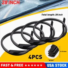 4PCS 28" 6mm Car Bus Rubber Universal Frameless Windshield Wiper Blade Refill
