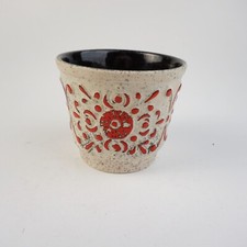Ü-Keramik Uebelacker 60er Jahre Übertopf Planter Mid Century ca. 12 cm H 14 cm ⌀