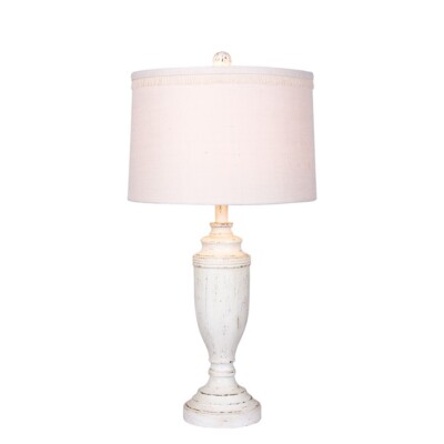 Fangio Lighting 29.5'' Resin Table Lamp, Cottage Antique White - W-6246CAW
