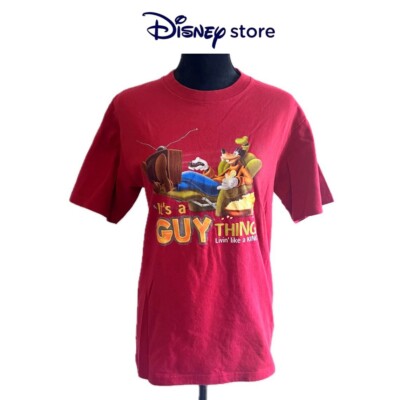 Disney Store Exclusive Goofy Its A Guy Thing Livin Like A King Red Men s Size S