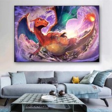 Charizard PokeArt Canvas Poster Anime wall Art home decor