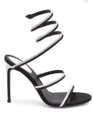 Rene Caovilla Ankle-Wrap Crystal 
