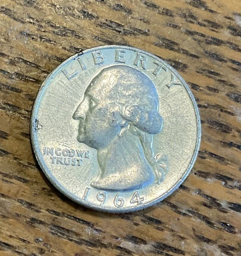 1964 D 90% Silver Washington Quarter - Error Sunburst