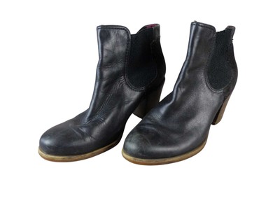 Tamaris Damen Schuhe Stiefel 38 schwarz Leder Stretch Stiefelette Boots (21452)