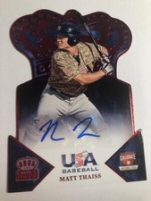 2015 Panini USA Baseball Collegiate National Team Red Auto Matt Thaiss 24 28/50