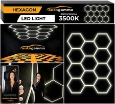 Sistema de iluminación modular, garaje y taller, HEXAGON LED 297 x 412 cm, 3500K