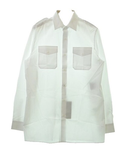 Prada 24SS Cotton Shirt L Men's Beige embroidered poplin shirt