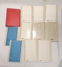 Unused Vtg Century Day Timer Planner. Virgin Vinyl + Lots Pages, Letters, Etc. 