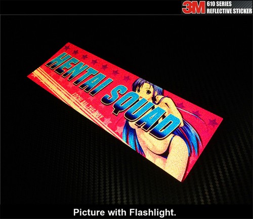 HENTAI SQUAD Sticker lurking bikini waifu Anime Reflective JDM Car Computer #H04 - Picture 6 of 14