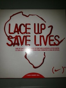 nike red lace up save lives