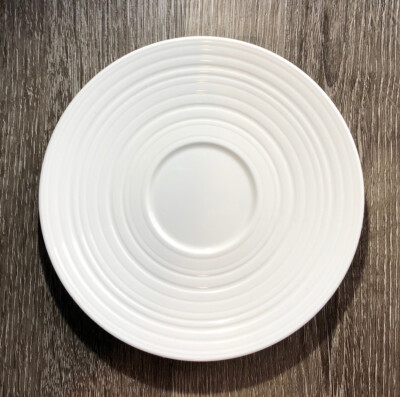 Jasper Conran at Wedgwood, White embossed Strata,  Saucer ~new~