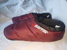 BAFFIN CUSH POLAR PROVEN MERLOT RED CAMPING SLIP ON LINED SHOE SLIPPER S 5 6