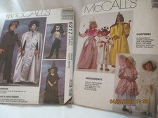McCalls Costume Patterns 1990  1992 Boys  Girls size 2,3  2-4 Lot of 2 uncut