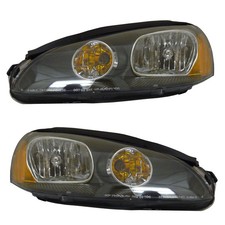 2003-2005 Dodge Stratus 2D Coupe RT SXT SE Black Front Headlights Assembly PAIR