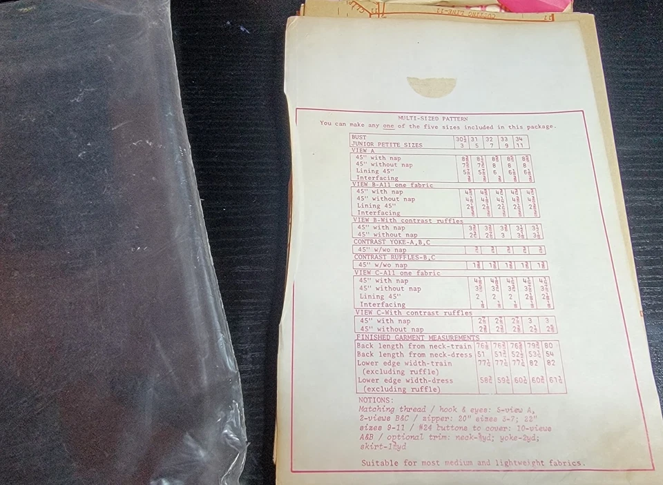 Patterns Pacifica 309, Sizes 3/5/7/9/11 Misses Formal Gowns/Holoku Dress UNCUT - Image 2 of 3