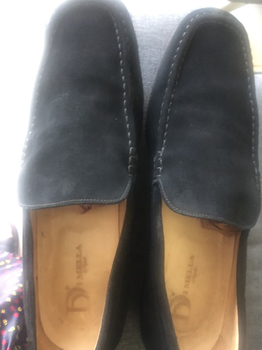 Di Mella Napoli Loafers Black Size 10 Suede | eBay display picture 1