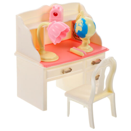  Miniature Classroom Furniture Writing Desk Chair Decorations - Picture 1 of 12