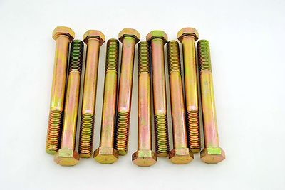 (6) Grade 8 Hex Head 3/4-10 x 7 Cap Screws Bolts Coarse Yellow Zinc
