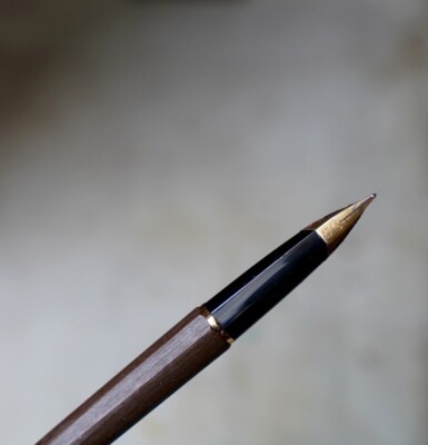 Stylo Plume WATERMAN Concorde En Résine Marron Brossé - Plume Or 18K - Occasion Rare