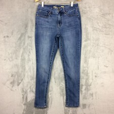 Seven7 Tummyless High Rise Skinny Denim Sz 10 Medium Wash Mid Rise 29 in Inseam