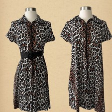 ON SALE Vintage 70s  Butterfield 8 Leopard Lounge Dress