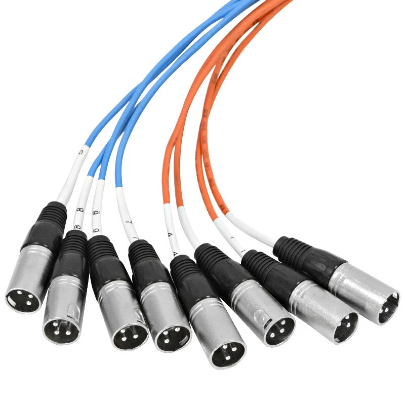 8 Channel 10' TRS to XLR Male and 10' TRS to XLR Female Snake Cable Bundle - Image 2 of 3