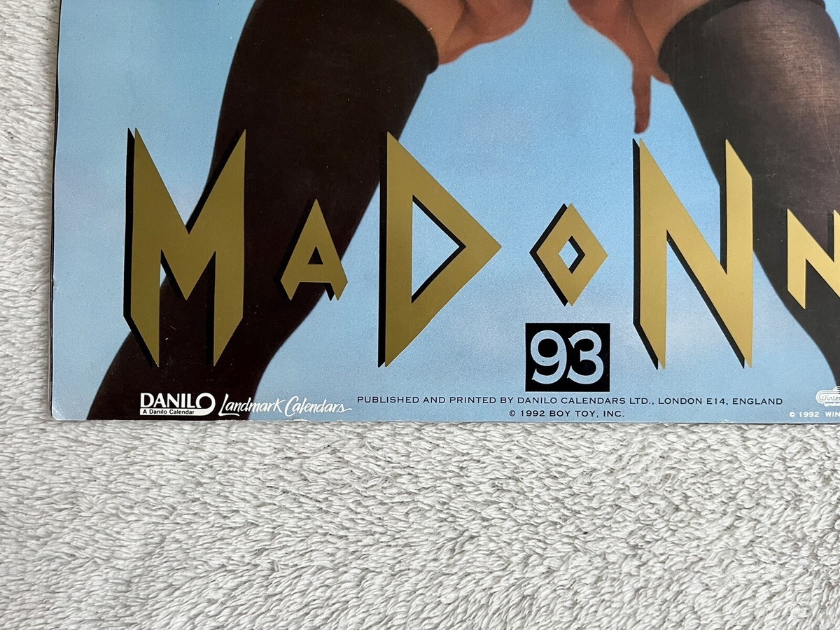 Madonna Calender 1993 Poster Danilo Long Version Boy Toy Vintage