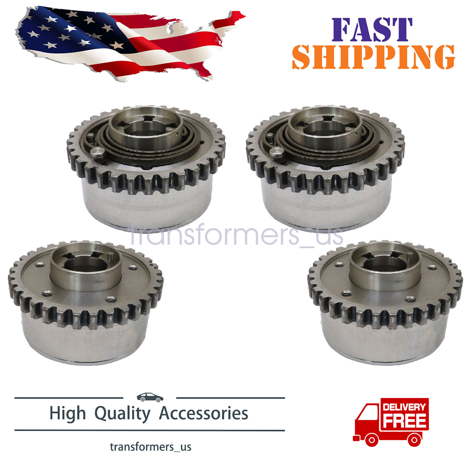 4 X Camshaft Phasers For Maserati Ghibli Quattroporte Levante 3.0L 275555 275556
