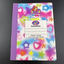 Lisa Frank Mini Composition Notebook Angel Cat Cloud Butterfly Stars Heart READ
