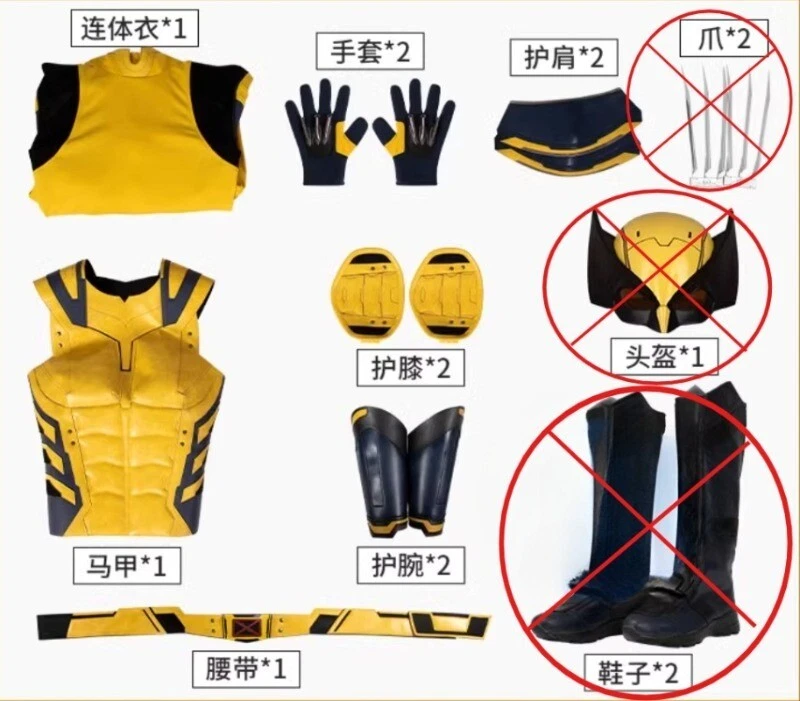 Росомаха Дэдпул 3 косплей Джеймс Хоулетт костюм мужской Хэллоуин униформа лот - Изображение 2 из 4