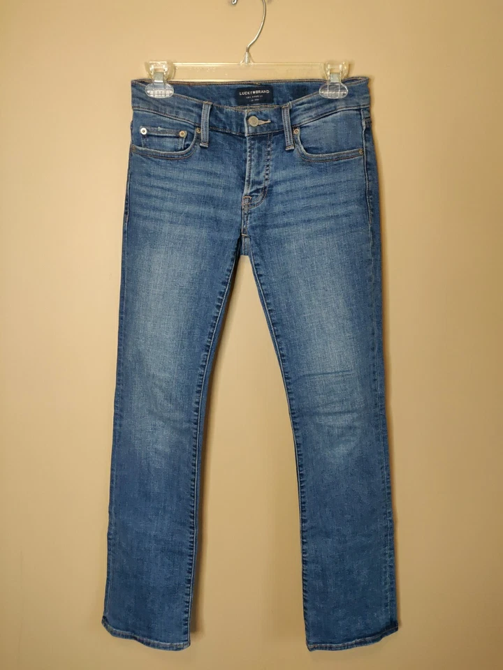 Lucky Brand Mujer 2R - 25"W x 31"I Denim Jeans Cremallera Desgastado Dulce Bootcut Foto 2 de 4