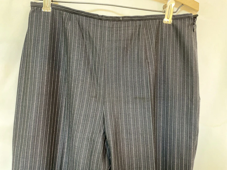 Pantalones de vestir Escada talla 2 mezcla de lana y seda 28 X 31 tiro medio cremallera lateral Foto 4 de 4