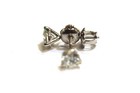 New GIA 14k white gold .70ct SI1 J round diamond Martini stud earrings screwback — photo 7