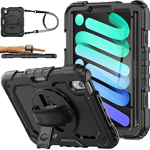 Case for iPad Mini 7 (A17 case for iPad Mini 7th/6th Generation 8.3'' Black - Picture 2 of 7