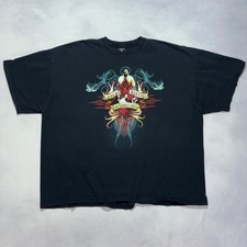 Vintage Carlos Santana Los Lonely Boys Tour T-Shirt 3XL Black Rock Band Tee 2005
