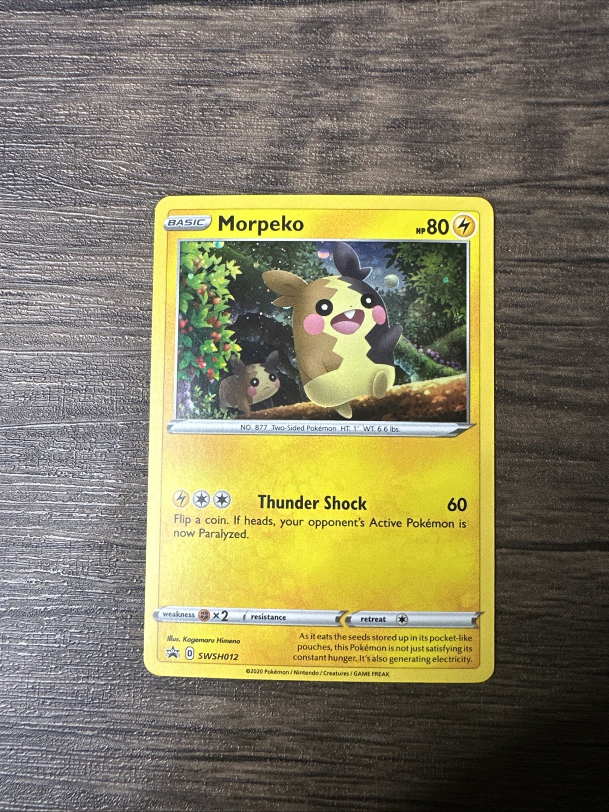 Morpeko SWSH012 Black Star Promo Cosmo Holo