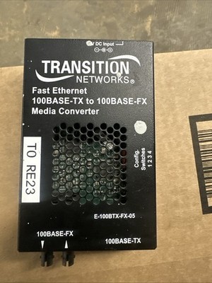 Transition Networks Fast Ethernet Media Converter E-100BTX-FX-05(SM)