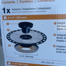 Schluter Kerdi Drain- Adaptor Kit with IntegratedFlange - 5-1/4 Inch- KDA5FLKABS