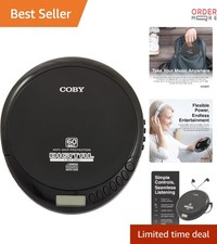 Portable CD Player MP3 FM Radio LCD Display Shockproof with Headphones