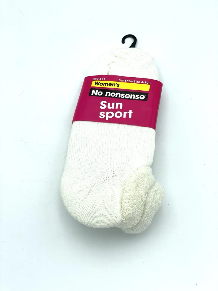 Calcetines deportivos acolchados para mujer No Nonsense de colección 3 pares blancos talla 9-11 nuevos con etiquetas Foto 2 de 4