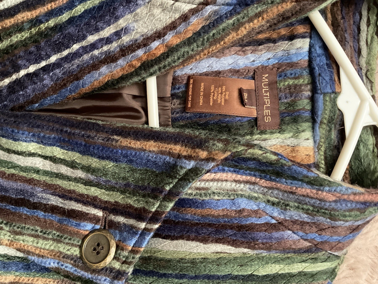 Thread Blazer By Multiples Multicolor Vintage - image 4