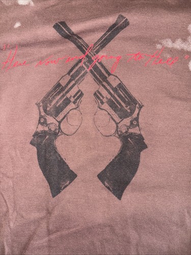 GUNS N ROSES Embroidered Brown Thermal Woman’s L W/ Bonus GNR 2012 LV Key Chain! - Picture 6 of 7