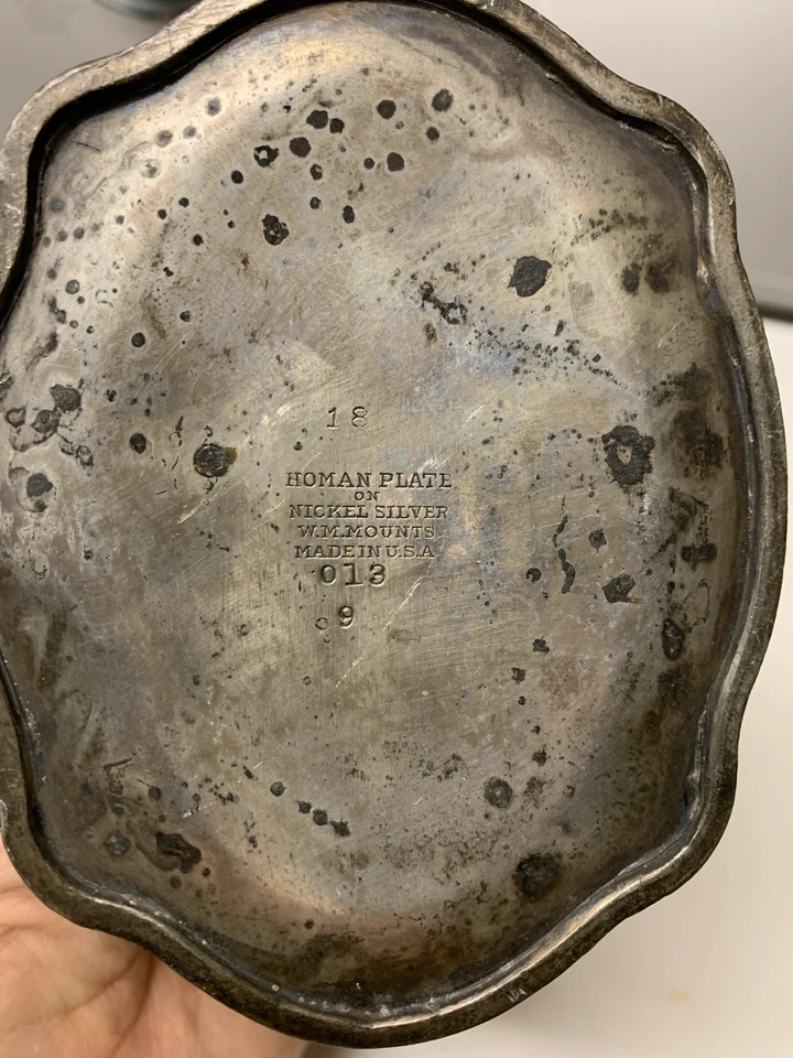 crema vintage, artículo de principios del siglo XX.
hecho de plata níquel, Foto 4 de 4