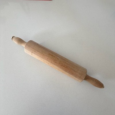 Vintage Wooden Pin Roller 19 Inch Rustic Farmhouse Kitchen Tool