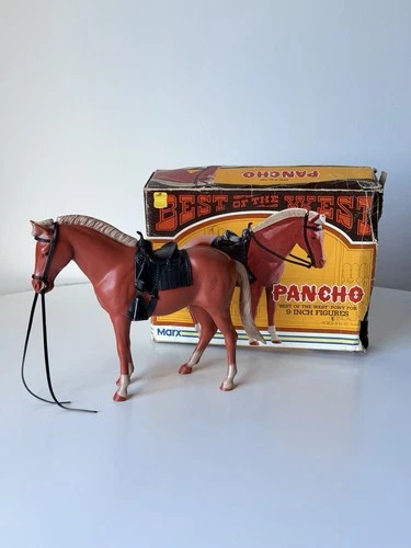 Vintage Marx Best of the West Johnny West PANCHO Pony / Horse w/Box 1061A