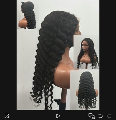 Echthaar Selina tiefe Perücke 30 cm lang 5*5 Verschluss Farbe 2#, schnelle Lieferung