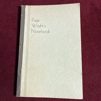 Page Wright s Notebook 1933 Thayer Magic Book Rare 1st Ed ESTATE