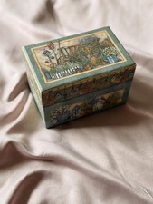 Main Street Press Recipe Box + Index Cards Herb Wagon Cottage Core Kitchenalia
