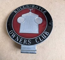Vintage Rolls Royce Owners Club Member Enameled Badge Collectable Automobilia 